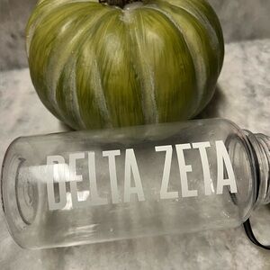 Clear Delta Zeta Water Bottle